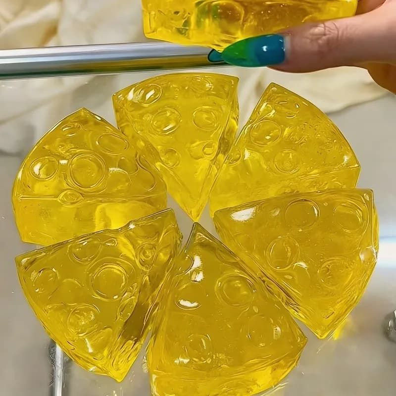Giocattolo Antistress Morbido a Forma di Formaggio, Gioco Sensoriale Super Morbido Mochi Cheese per Bambini e Adulti