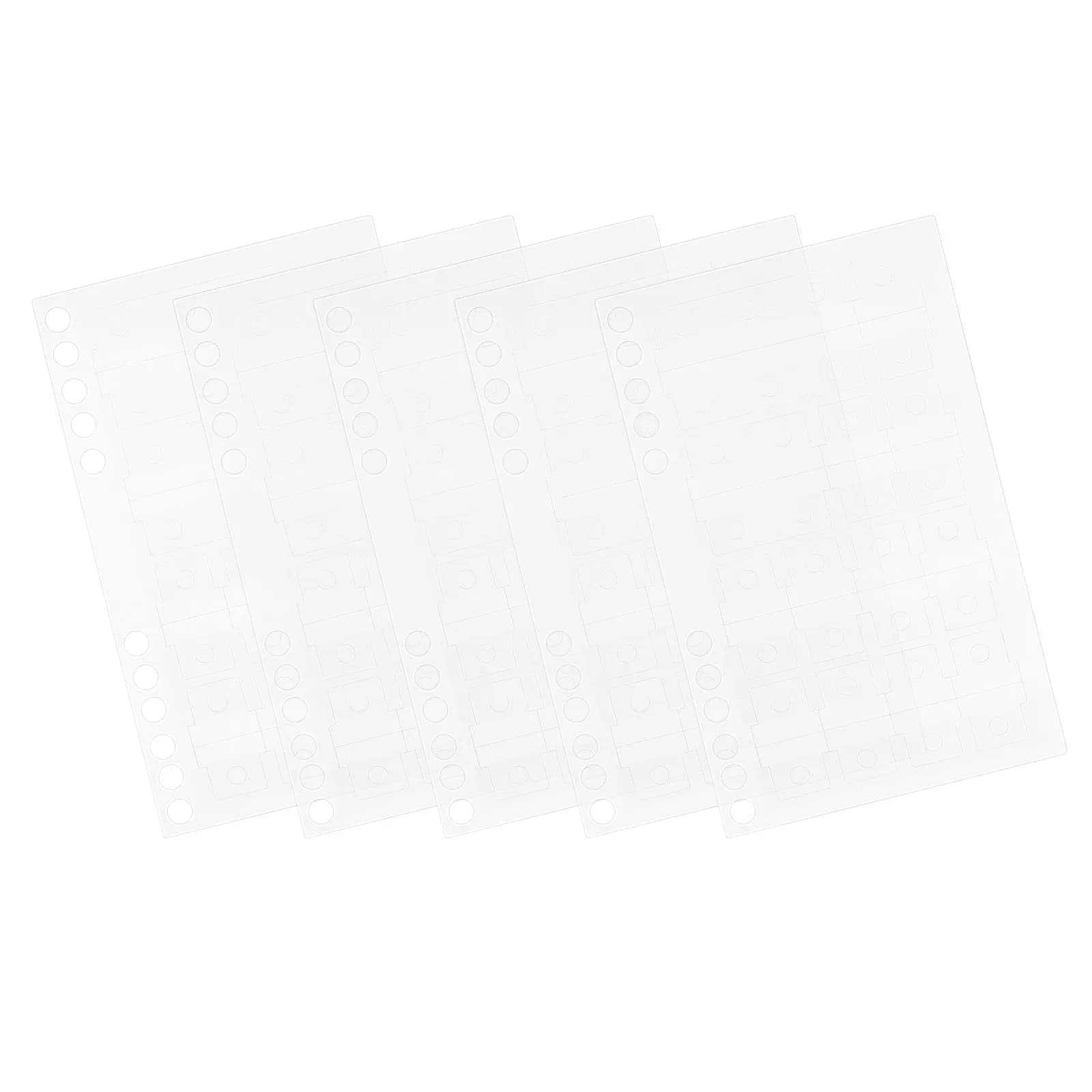 5 Fogli di Etichette Adesive Versatili per Album, Agende, Quaderni, Rinforzo Fori, Segnalibri, Divisori per Libri