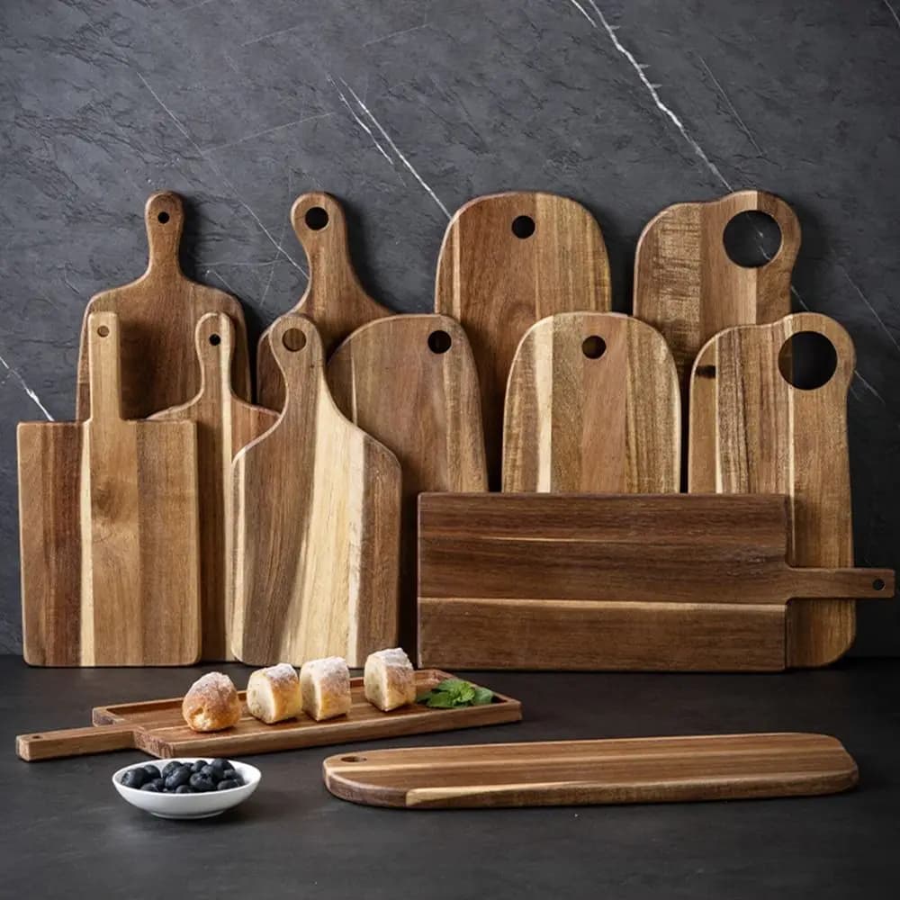 Taglieri in legno ispessiti con manico, tagliere per formaggi in legno anti-muffa, utensili da cucina, tagliere per salumi, per pane e frutta