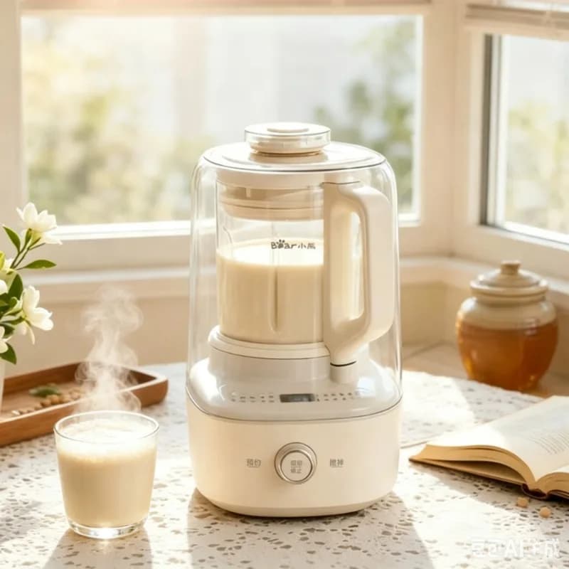 Small Blender Low Noise Soy Milk Maker Soundproof Cover Auto Fine Pulp-Free Juice Machine Multipurpose Food Processor Home 220V