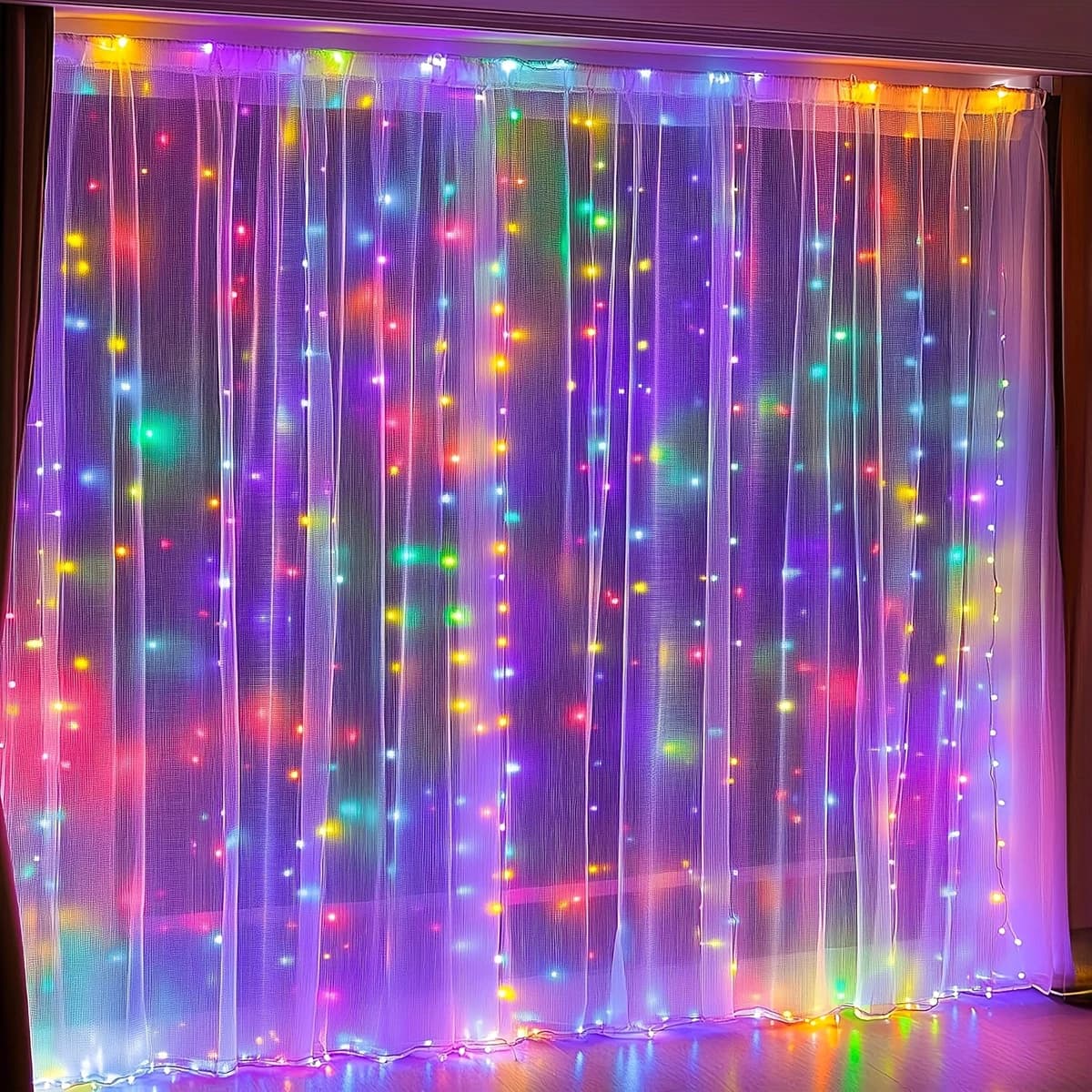 Luci a tenda LED fatate USB, luci a stringa per decorazioni camera da letto, San Valentino, feste, matrimoni, luci da appendere per interni IPX4
