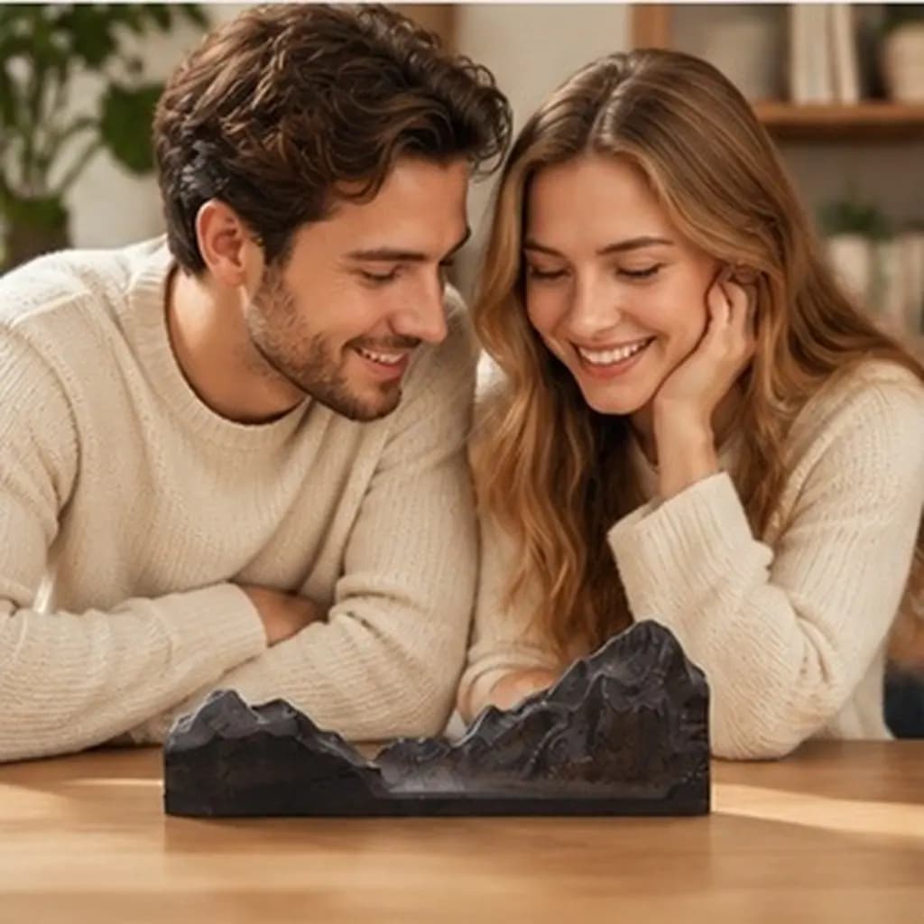 5Pcs Wood Carving Base Resin Art Mountain Sculpture Romantic Desk Shelf Decor Miniature Mountain for Epoxy Resin Table