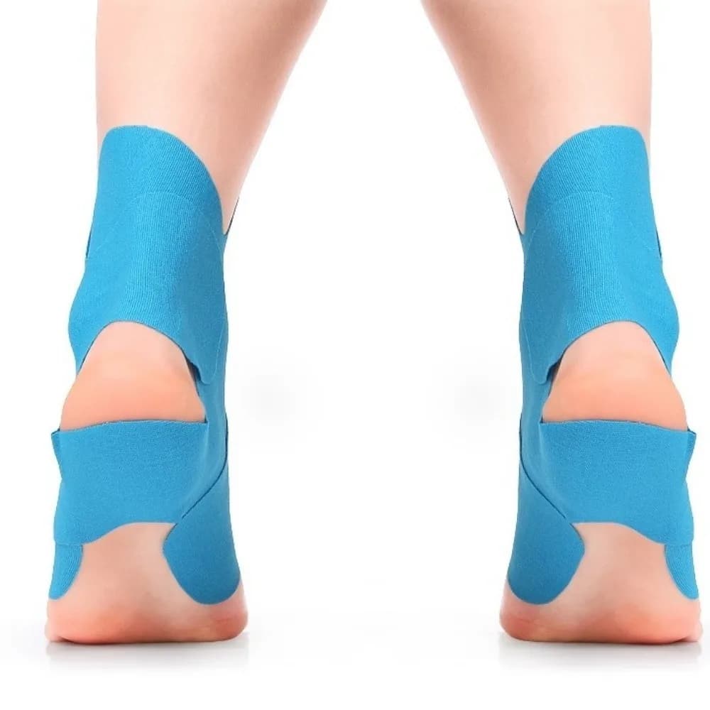 5pcs Pre-Cut Kinesiology Tape Breathable Waterproof Muscle Support Tape Self-Adhesive Elastic Sports Ankle Tape Marathon