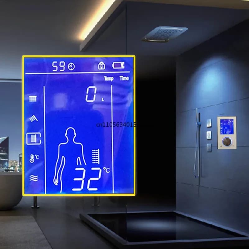 Termostato Intelligente con Touchscreen per Doccia, Miscelatore Digitale LCD per Bagno, Pannello di Controllo Doccia a Incasso