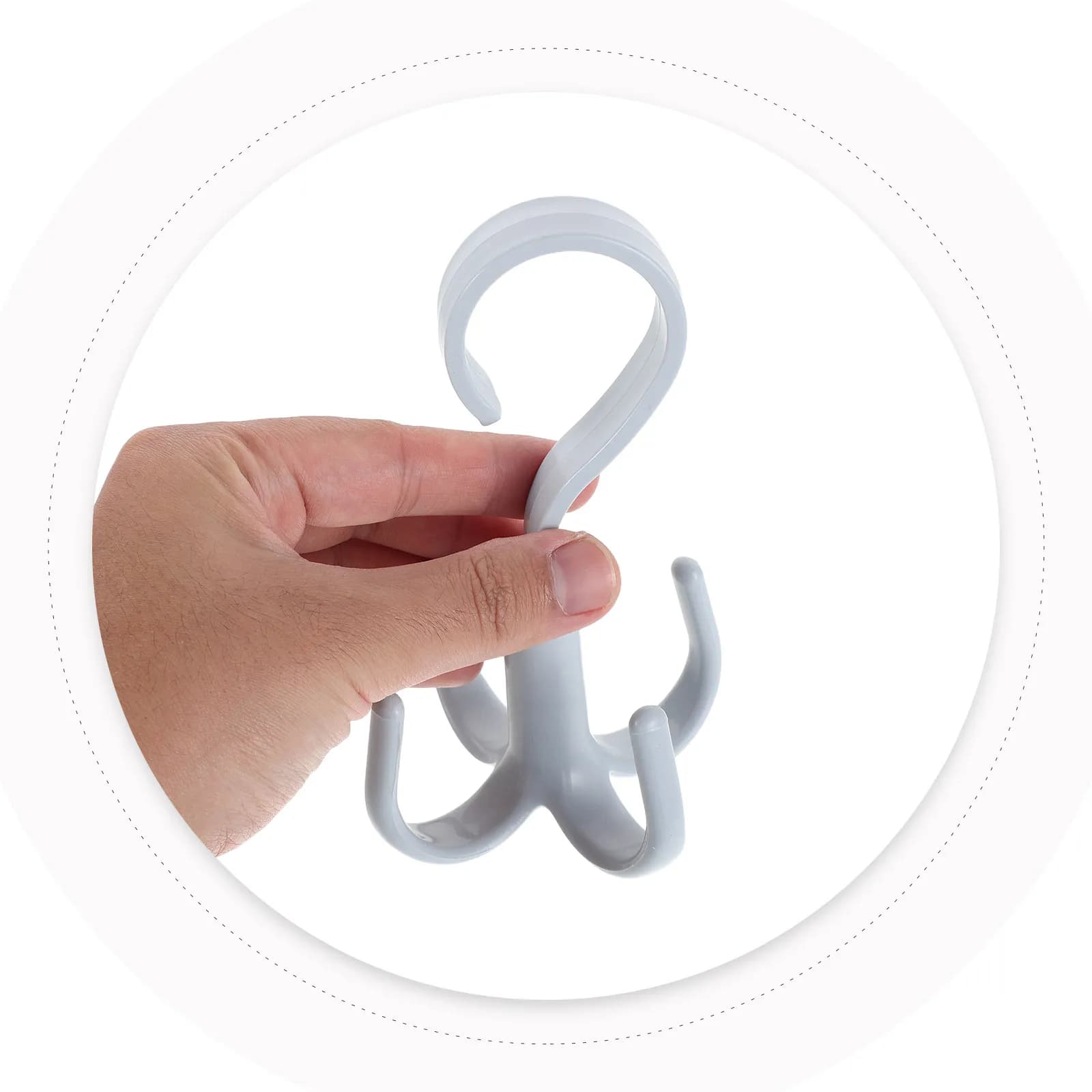 10Pcs Rotatable Four-Claw Hook Space Saver Organizer Closet Belt Tie Scarf Bag Purse Hanger 360 Degree Swivel Storage Holder
