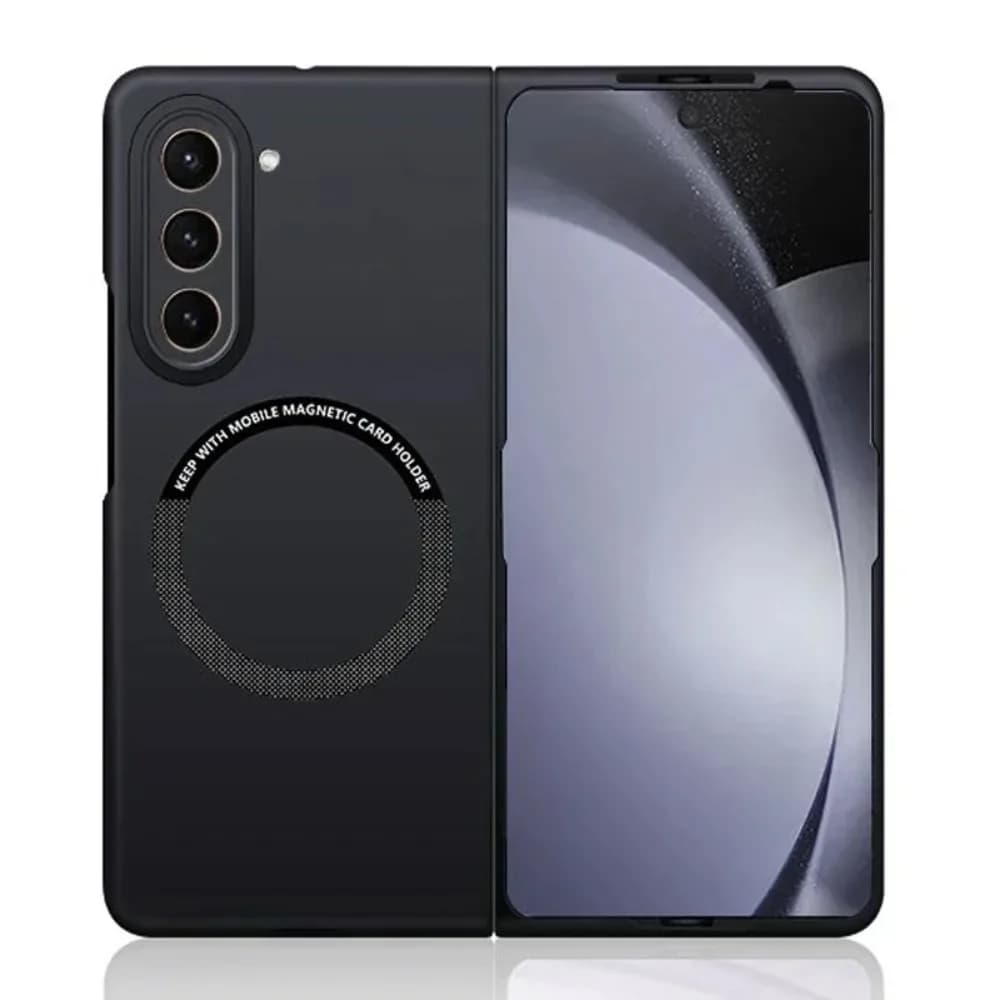 Business Slim Skin Feel phone case for Samsung Galaxy Z Fold 7 6 5 4 3 5G Car case with magnetic shock charging