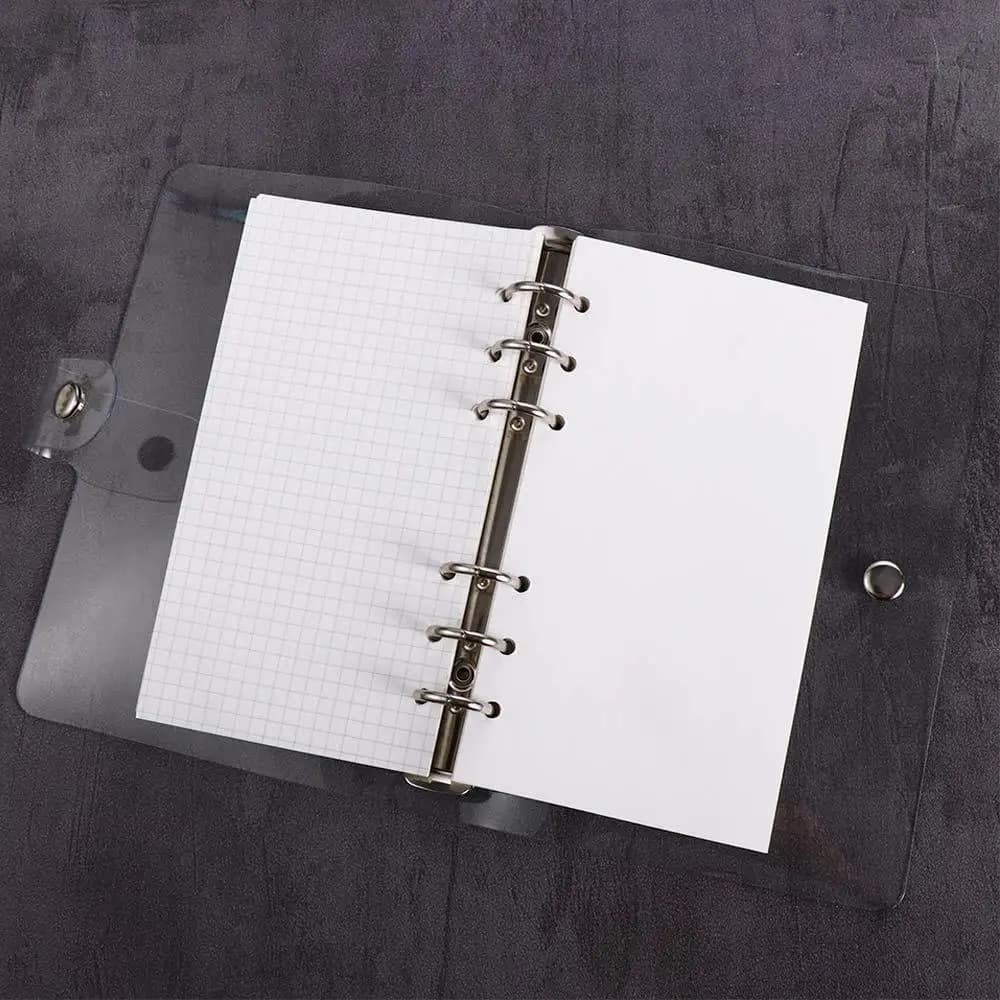 Agenda A4/A5/A6/A7 con Clip, Cartella in Plastica, Quaderno ad Anelli, Raccoglitore per Fogli Staccabili