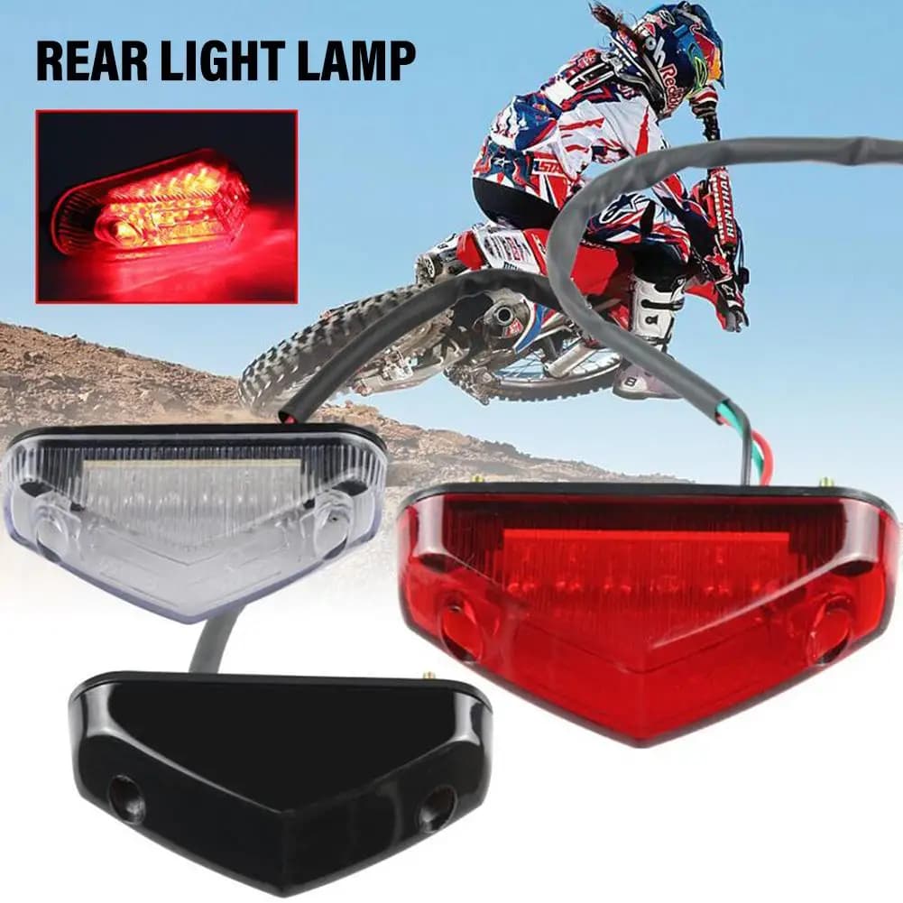 Fanale posteriore universale a LED per bici da cross - Luce di marcia con indicatore di direzione del freno 3 in 1, lampada per parafango posteriore per moto per fuoristrada MX Enduro
