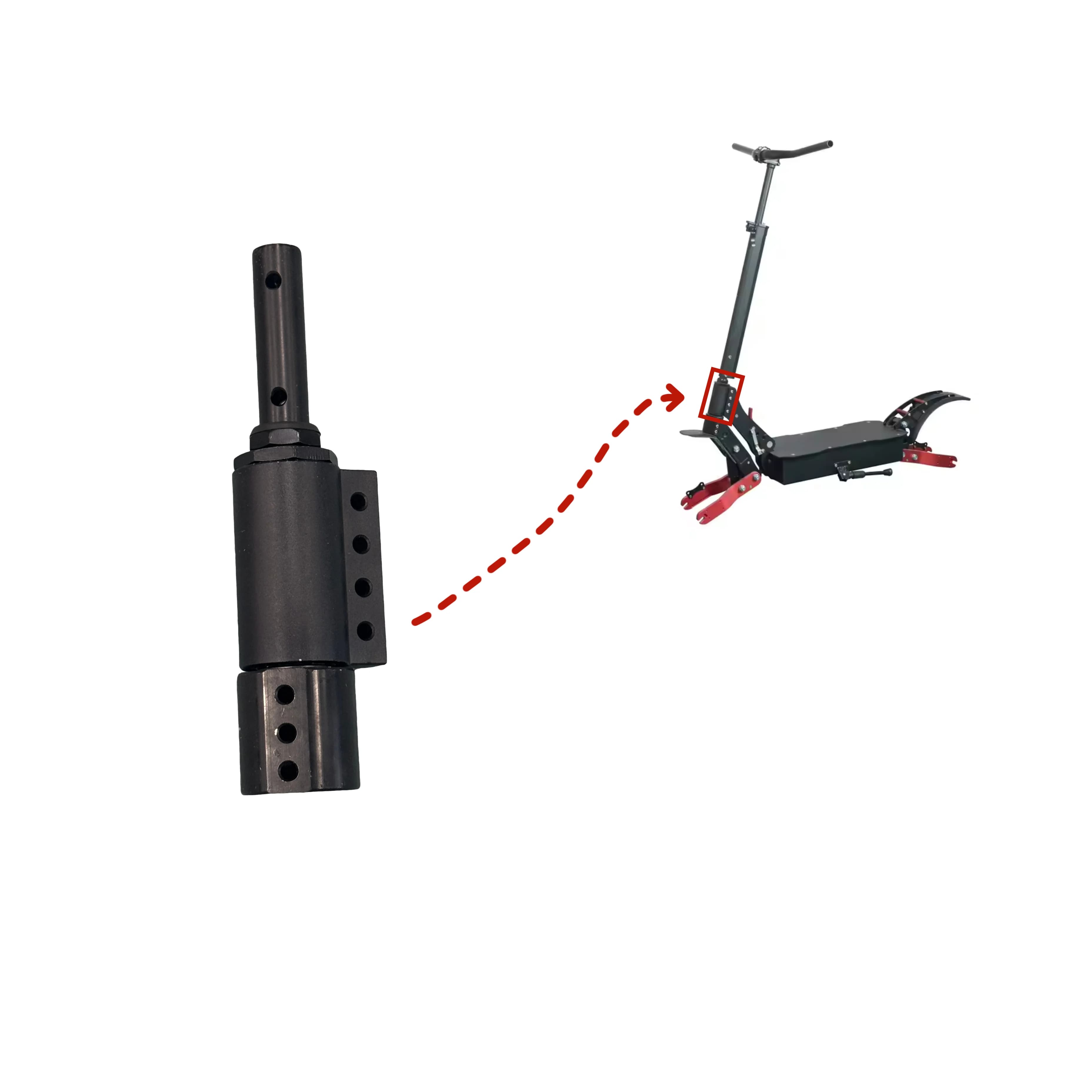 10 pollici 11 pollici Scooter Elettrico Parte di Ricambio Piantone Sterzo Albero per Geofought M11 Boyueda S3 Toursor E5B T5A Yume Scooter
