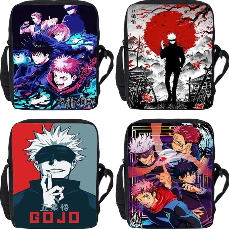 Anime giapponesi Jujutsu Borsa a tracolla Ragazzi Ragazze Borsa a tracolla Borse da donna Kaisen Gojo Satoru Yuji Itadori Borse a tracolla Regalo