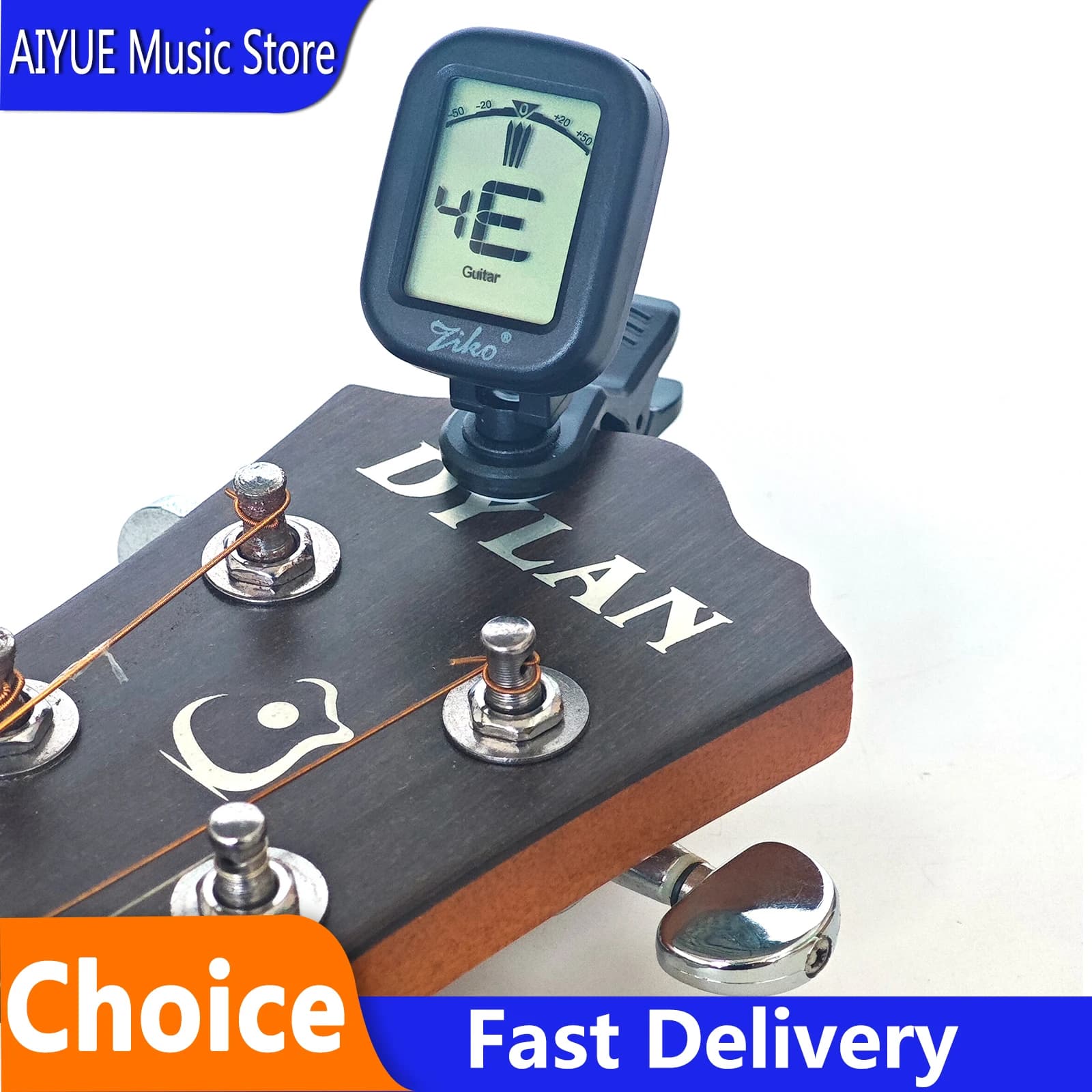 ZIKO Guitar Tuner Clip-on Digital Tuner F, Bb, Eb Universal For Guitar Bass Ukulele Violin Banjo Twelve-tone equal temperament