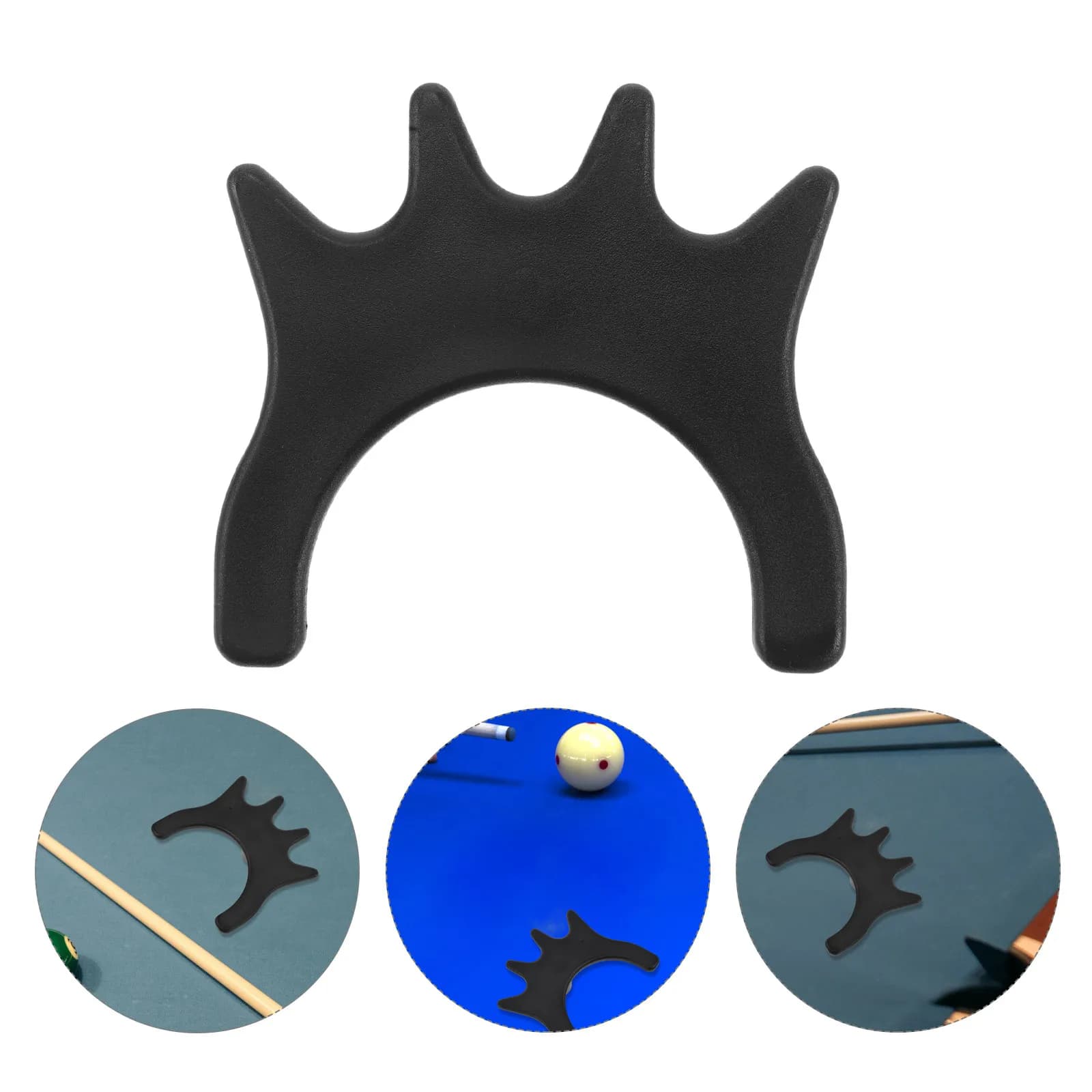 2 Pezzi Testa per Stecca da Biliardo in Plastica Nera, Leggera e Portatile, Accessorio per Biliardo per Colpi Precisi e Stabili, Design a Ponte a Ragno
