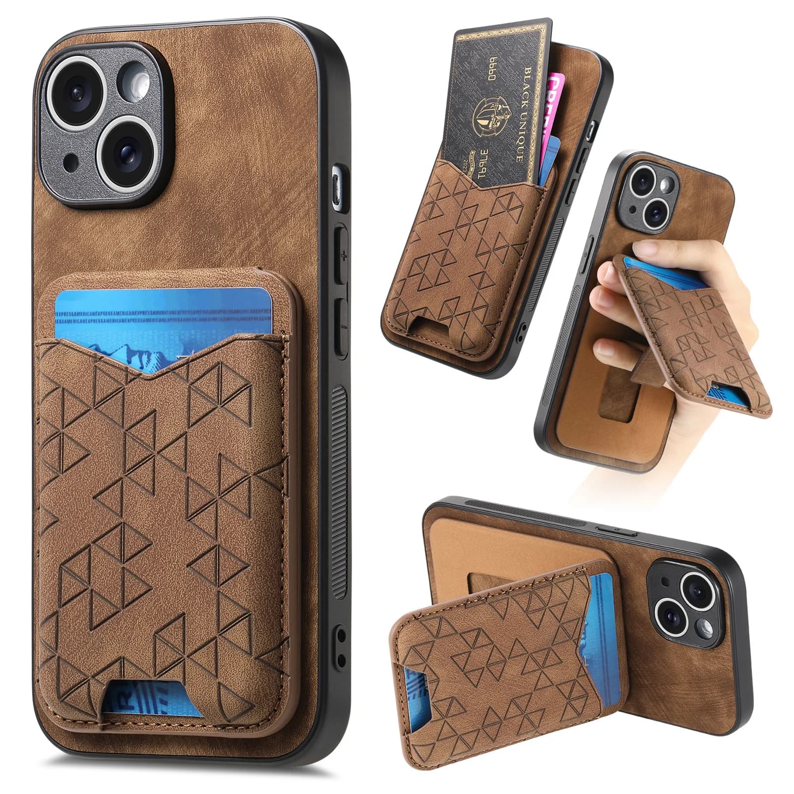 Card Bag Case For Samsung Galaxy Wide 7 Quantum 6 4 Buddy 5 3 Jump 4 Retro Leather Kickstand Anti Drop Phone Cover