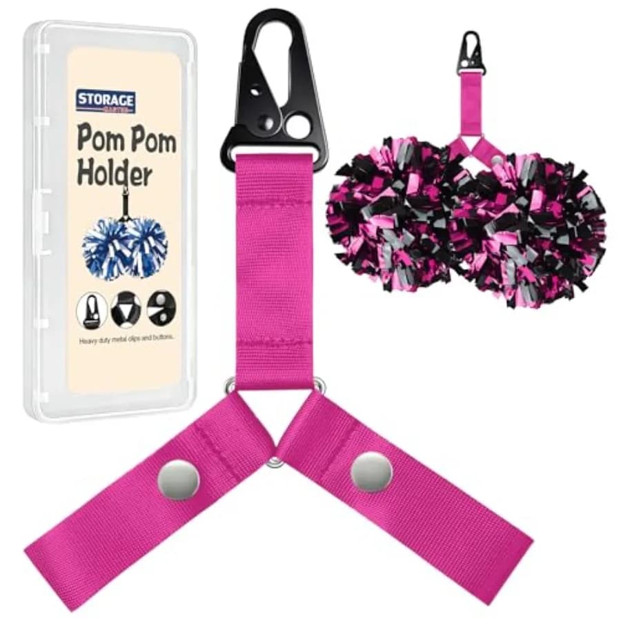Pom Pom Holder Hanger for Backpack, Cheerleader Cheer Bag Strap Accessories Cheerleading Essentials, Pompom Not Included