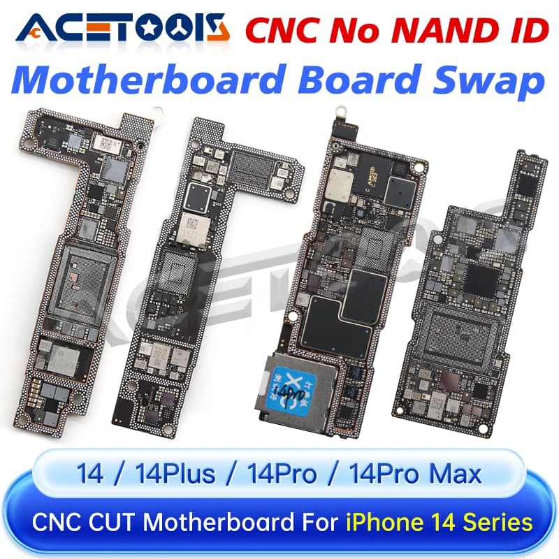 CNC cut motherboard for IPhone 14 Pro Max 4G 5G CPU polishing logical card AP card RF IPhone 14 Plus CPU switching Baseband Swap
