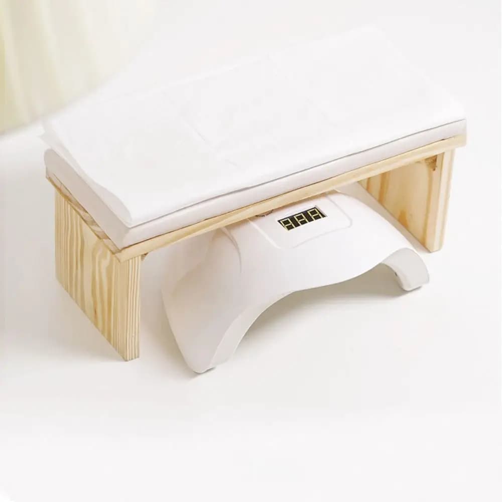 Cuscino per manicure antiscivolo, supporto ergonomico in legno per il braccio, supporto in pelle PU facile da pulire, cuscino per le mani per nail art, strumento per nail art
