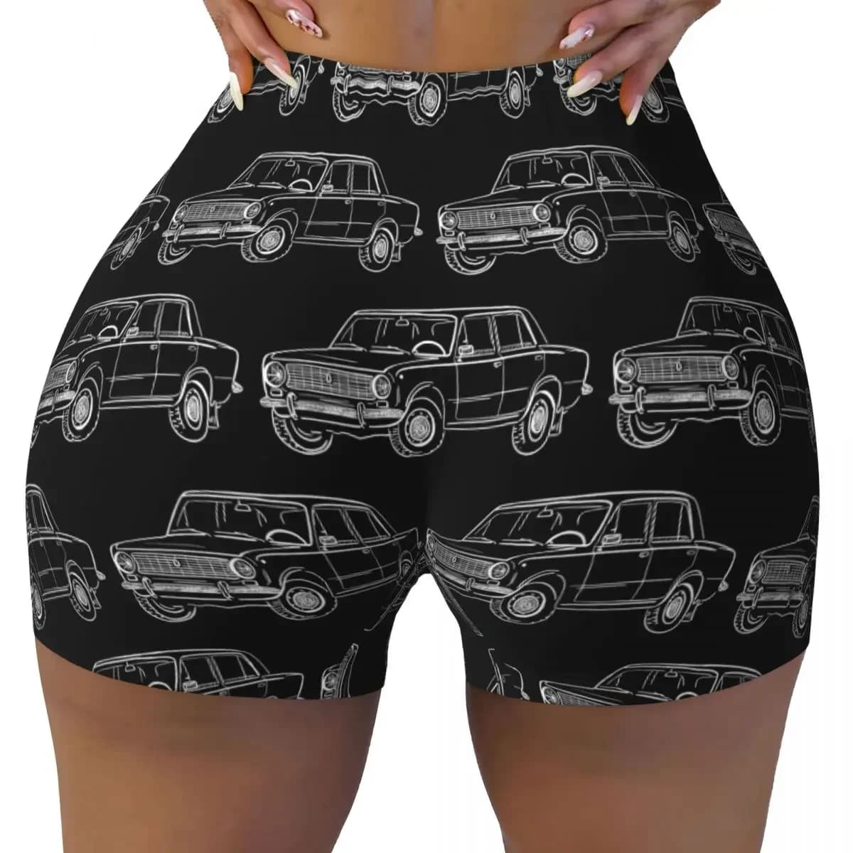 Custom Lada 1200 Yoga Shorts Women Gym Workout Running Athletic Volleyball Biker Shorts