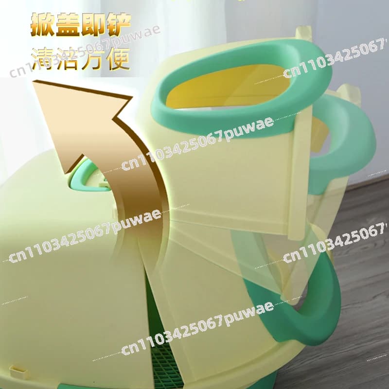 Lettiera per Gatti Extra Large Completamente Chiusa e Impermeabile, con Corridoio Lungo, Toilette per Gatti, Accessorio per Animali Domestici