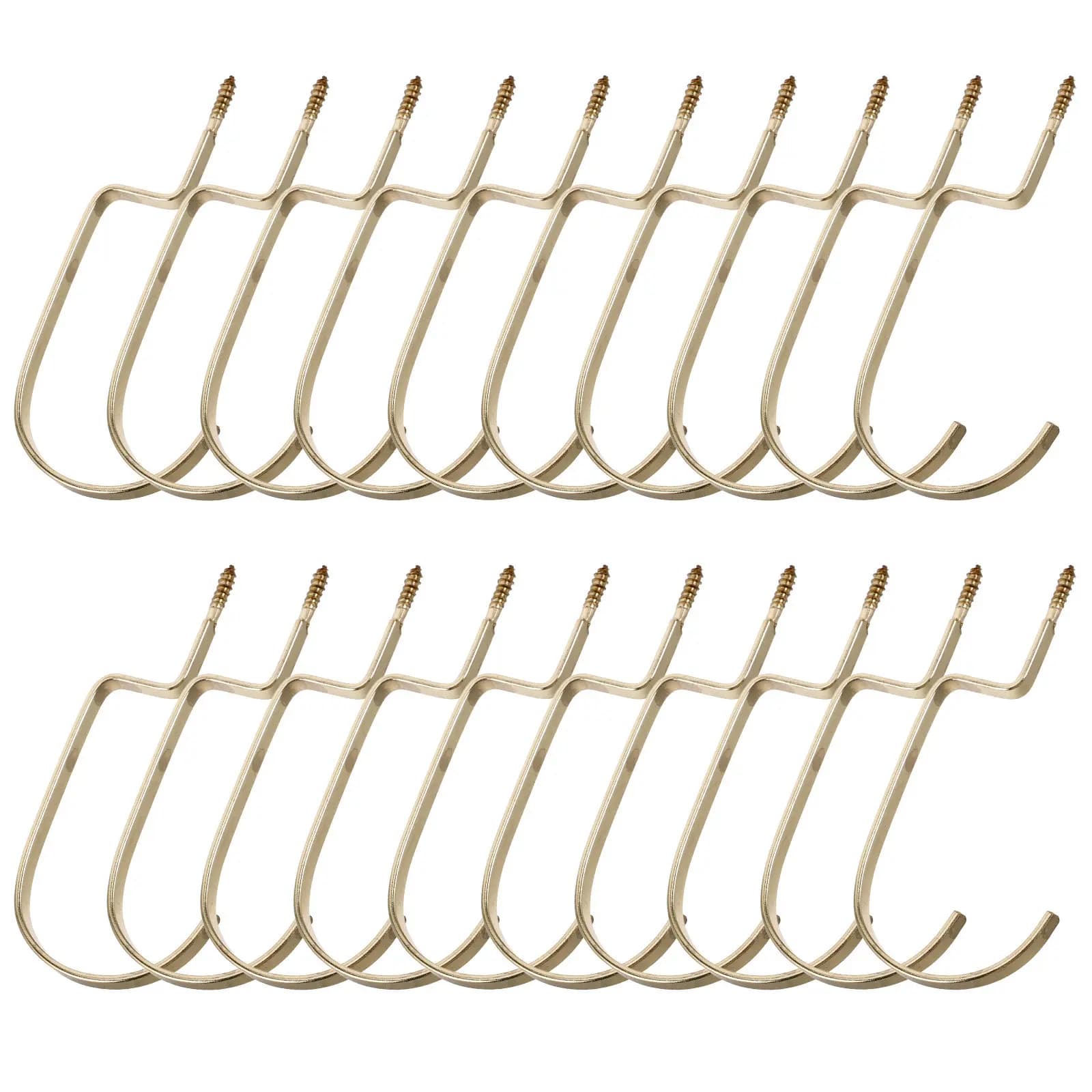 20Pcs Heavy Duty Screw-in Hanger Hooks Flat Metal Clothes Hook for Shirts Pants Accessories Universal Hanger Hook Replacement