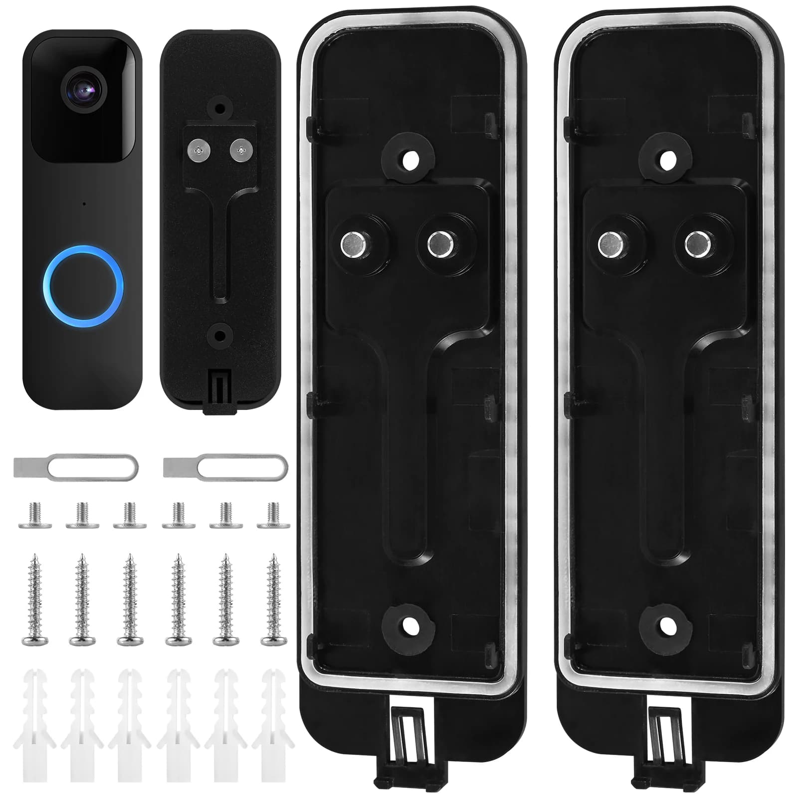 Sostituzione della piastra posteriore del campanello, parte della piastra posteriore compatibile con il campanello video Blink, con accessorio di montaggio per il dormitorio dell'appartamento domestico