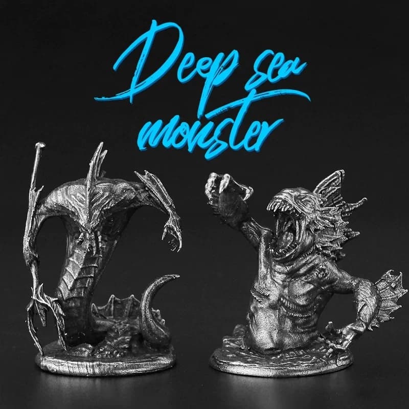Miniatura di mostro marino in metallo, modello per wargame da tavolo, ornamento decorativo da scrivania, regalo da collezione per uomo