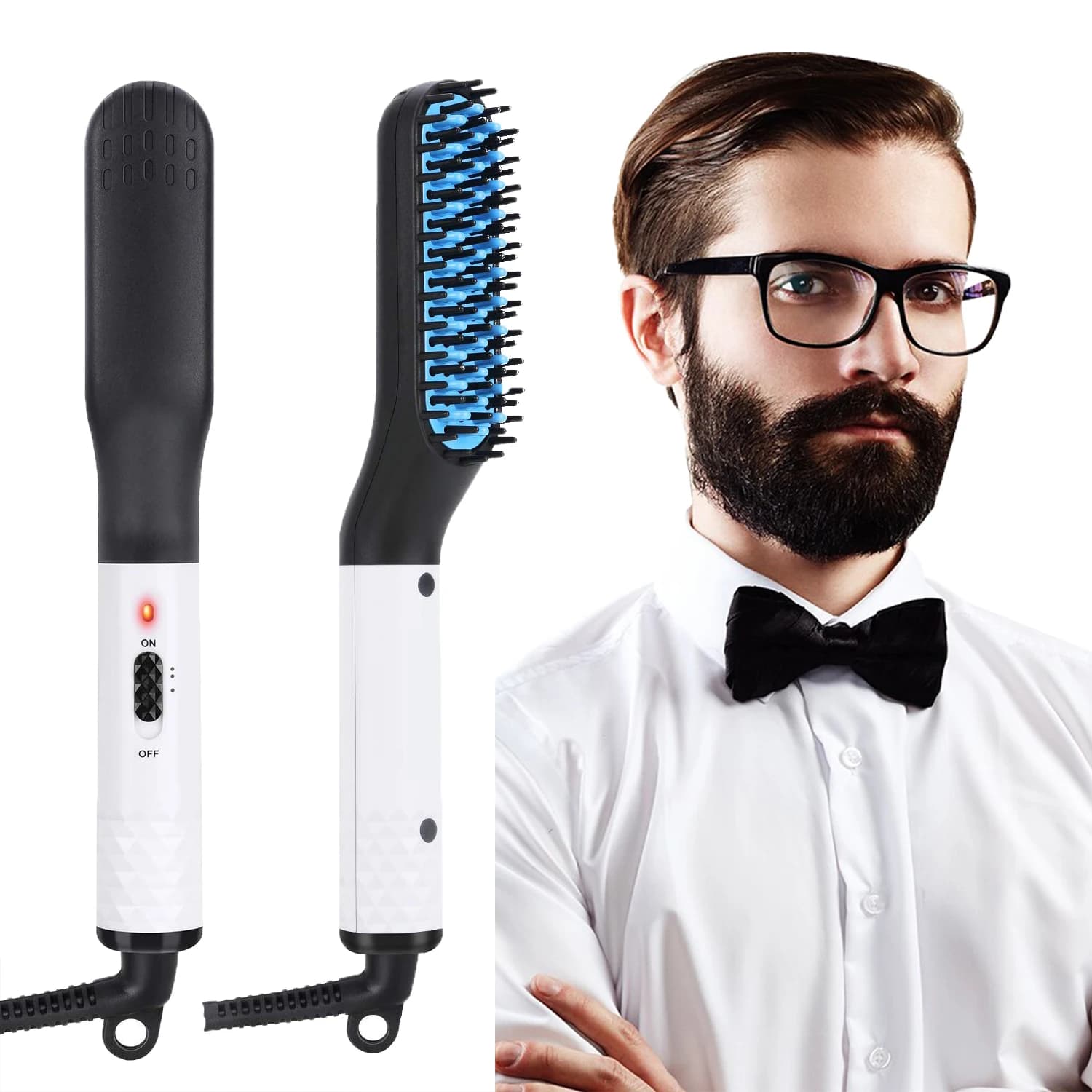 Professional Beard Straightener Brush Heating Hair Straightener Comb for Men Hot Sale Heated Comb