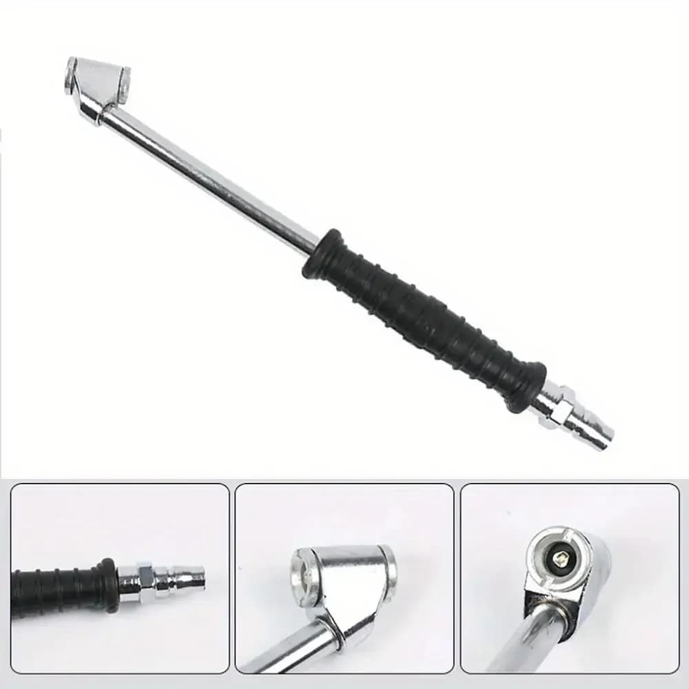 Maniglia in gomma Gonfiatore per pneumatici Gonfiatore per pneumatici per auto Strumento in metallo Adattatore per pneumatici per bici da furgone per auto Compressore per collegamento pneumatici ad aria