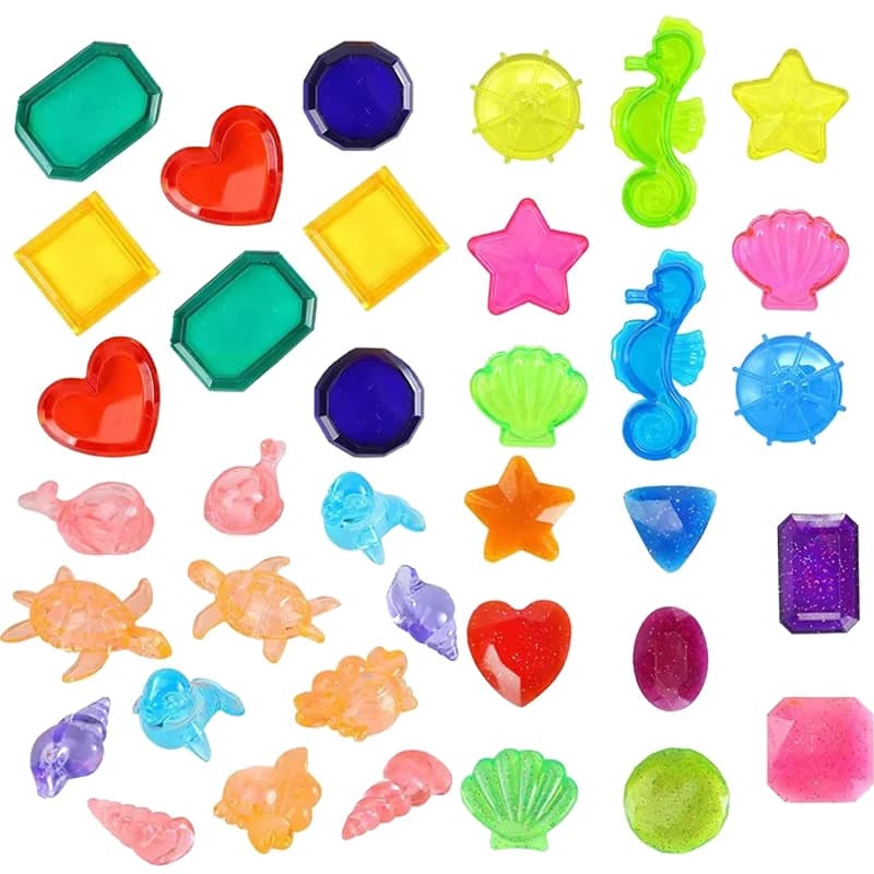 Toy with Colorful Plastic Gem for Kids Diving Games Pool Accessories Water Games Summer Outdoor Sports Pool Decoration TMZ