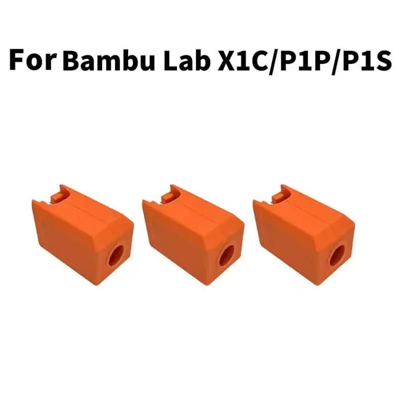 1PCS Silicone Heater Block Socks For X1C P1P P1S High Temp Resistance For 3D Printer Maintenance