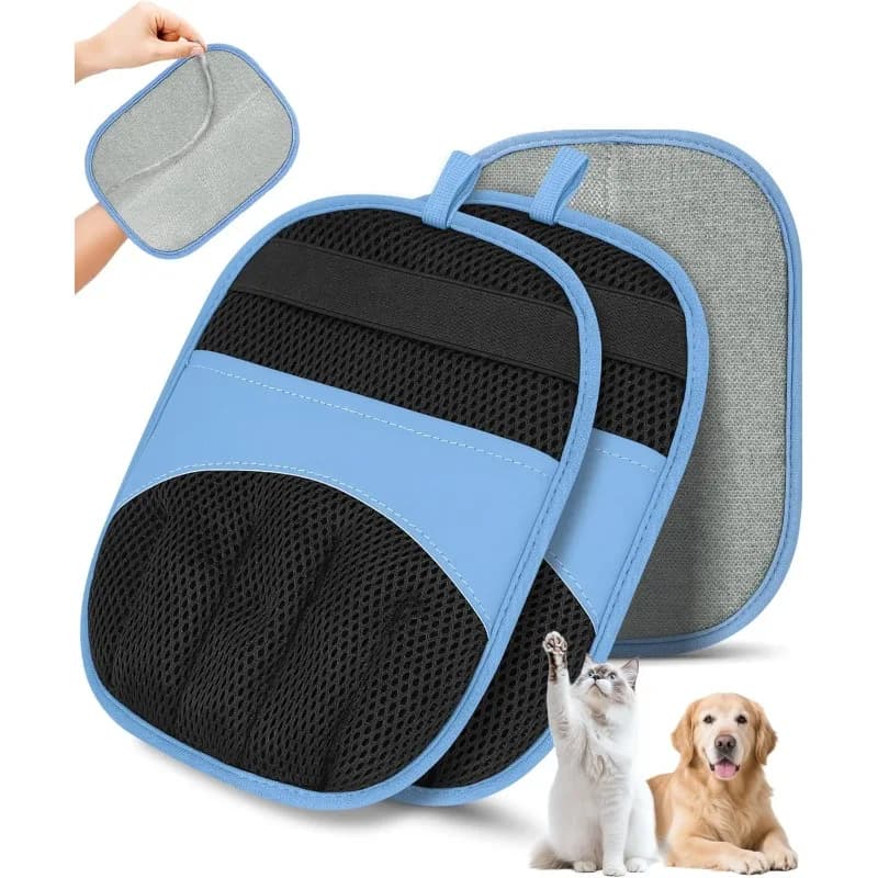 Confezione da 2 Guanti Elettrostatici Magici per la Rimozione dei Peli di Animali Domestici, Adatti per Cani e Gatti, Spazzola Portatile per la Toelettatura, per Negozi di Animali