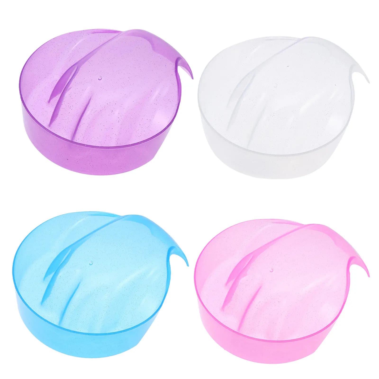 Set of 4 Bowls for Disposable Removal, Premium PP Manicure Bags for Professional and Domestic Use, Nail Treatment Tools