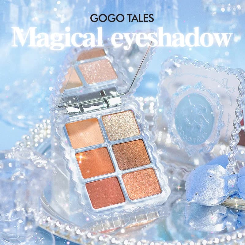 Gogotales Gemstone 6 Color Eye Shadow Matte Earth Pearlescent Daily Orange Brown Dream Crystal