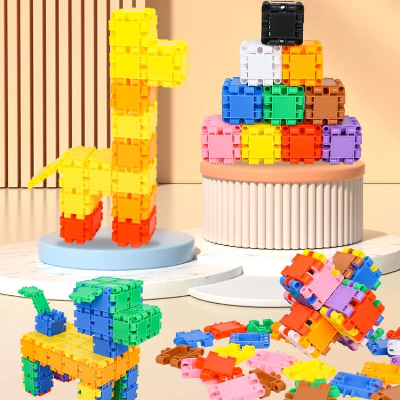 50/150pcs DIY Creative Building Blocks Bulk Set Urban Classic Building Blocks Assembled Birthday Gift Children's Educational Toy