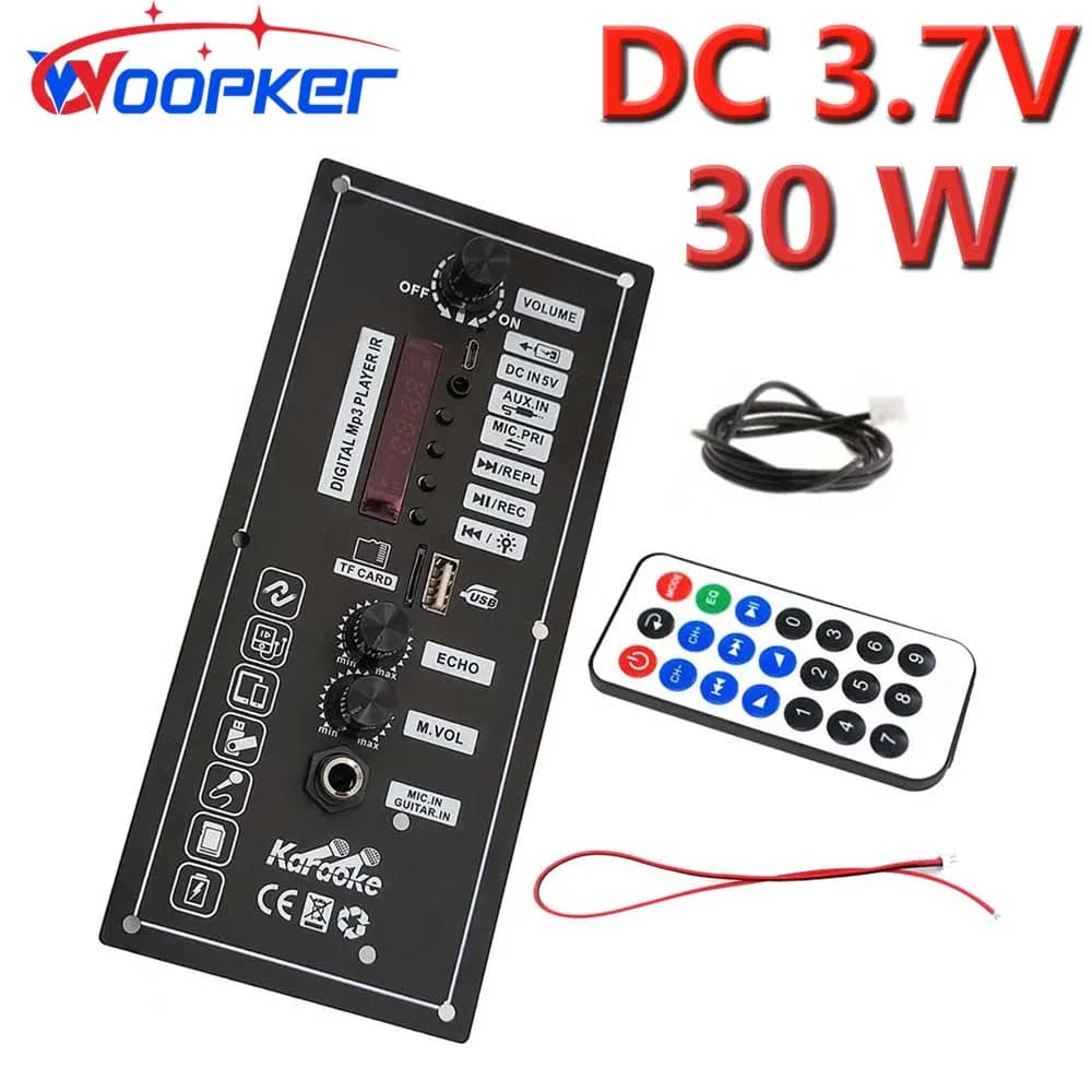 Scheda amplificatore 3.7V 4 Ohm 5-8 pollici Altoparlante Amplificatore di potenza Supporto Bluetooth Aux Tf-Card U-Disk Mic