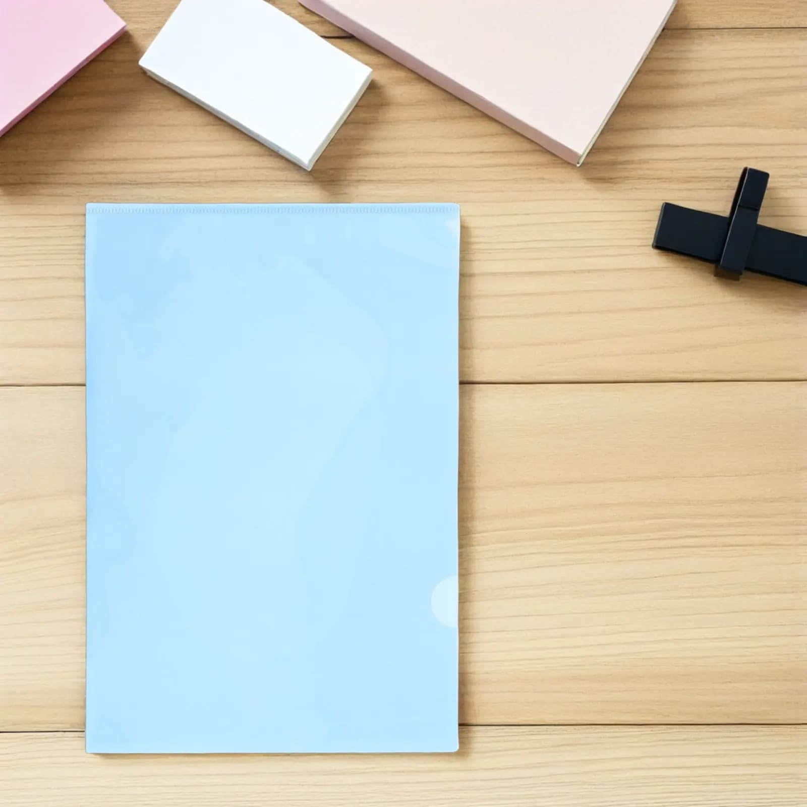 30 pezzi di cartelle portadocumenti in plastica a forma di L, blu, formato A4, impermeabili, per l'organizzazione di documenti e fogli d'ufficio
