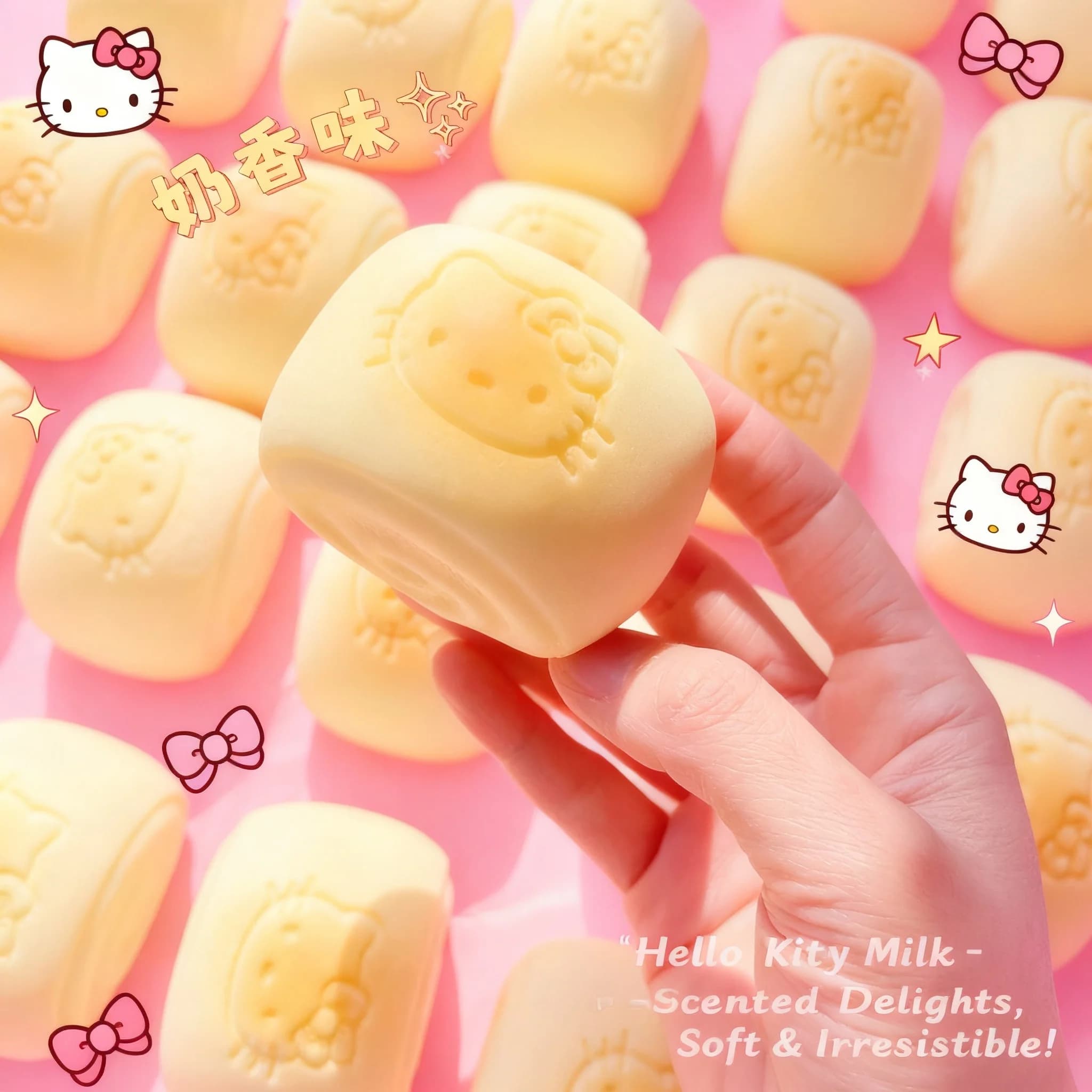 Giocattoli Antistress Sanrio Hello Kitty, Giocattoli Morbidi a Lenta Risalita, Giocattoli Appiccicosi Super Morbidi a Forma di Pane al Gusto Kitty, Gatto KT Super