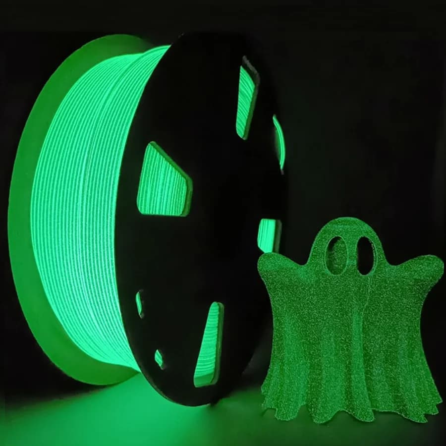 PLA Filament for 3D Printer Lighting in the Dark Filament PLA from 1.75 mm Coil from 250 g 1 kg Brilliant 3D Printing Material PLA Green Glitter