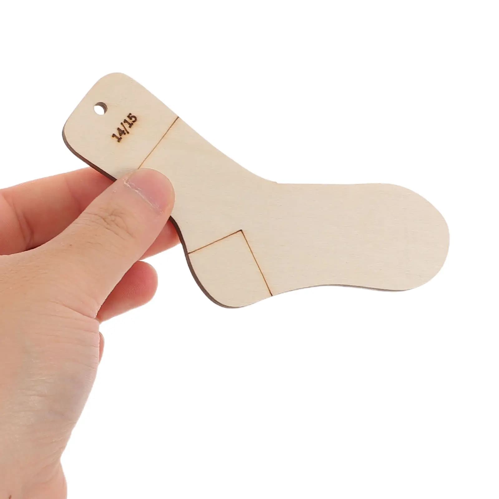 16 Pezzi Bloccatori per Calze in Legno Naturale, Forme in Legno per Calze, Tenditori per Calze, Stampi per Esposizione Calze all'Uncinetto, Accessori per Lavorazione a Maglia