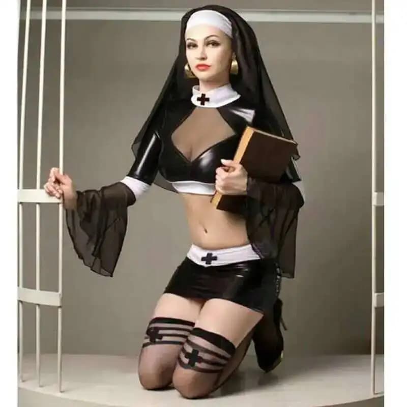 Nuovi costumi sexy da suora di Halloween di Natale di VENDITA CALDA per le donne fantasia e costume cosplay sexy
