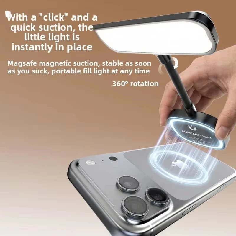 Flexible Phone Light Magnet Ring Light Professional Table Lamp for IPhone 17 16 15 14 for Huawei for Xiaomi Selfie Reading Vlog