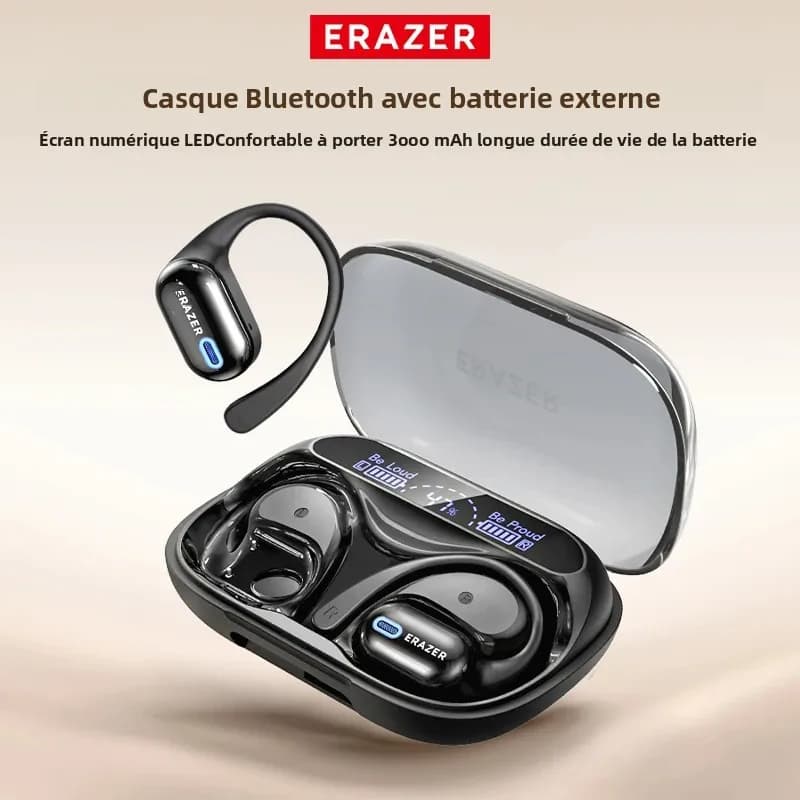 ERAZER XP18 Bluetooth V6 Earphones AI Translator Earbuds Comfortable Wireless Headphones LED Display Support Charge Phones