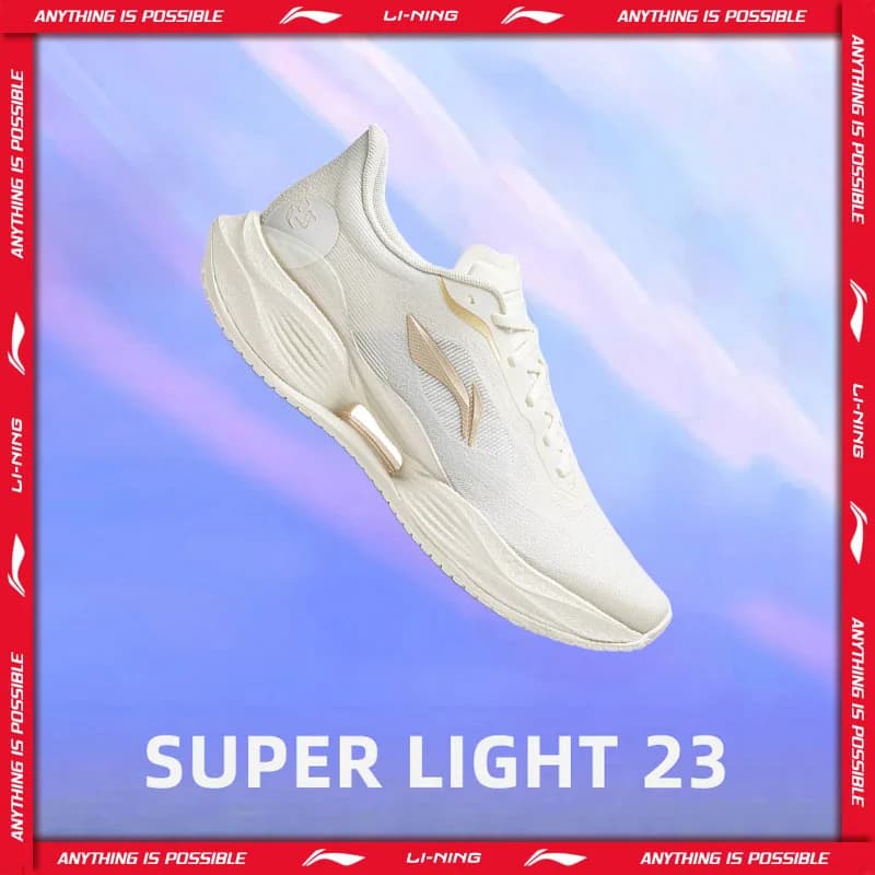 Scarpe da corsa leggere Li-Ning SUPER LIGHT 23 da donna BOOM FIBER Traspiranti Durevoli Stabili Sneakers LiNing per jogging quotidiano ARBW018
