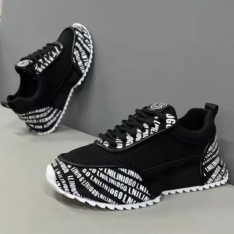 Mens Walking Shoes Shock Absorption Cushion Soft Sole Lightweight Non Slip Sneakers Breathable Athletic Free Shipping Lace Up