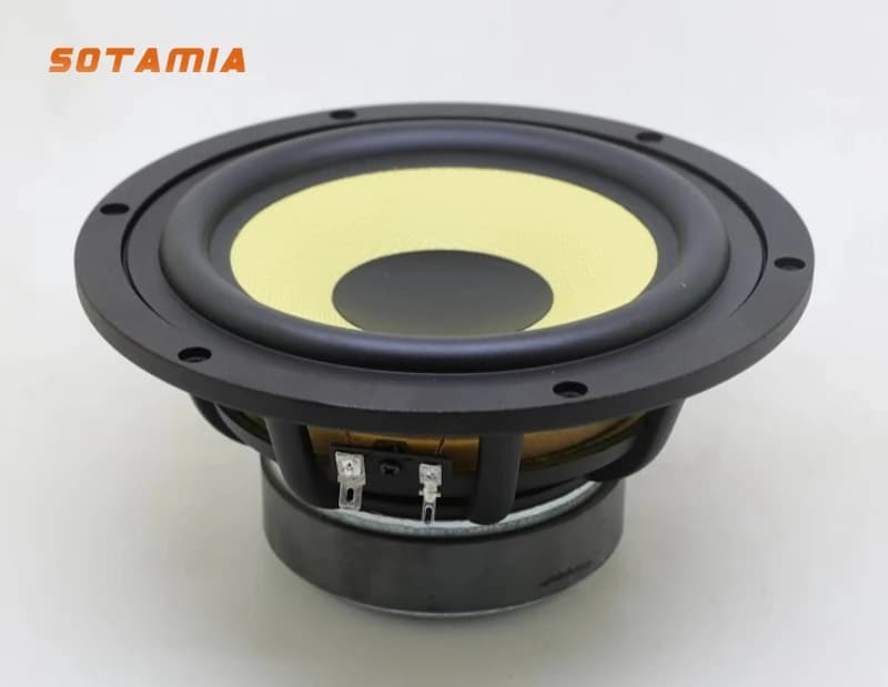 SOTAMIA 1PCS Subwoofer da 6.5 pollici 4 Ohm 50 Watt Telaio in alluminio pressofuso Bacino intrecciato Altoparlante HIFI Altoparlante Bluetooth Sound Box