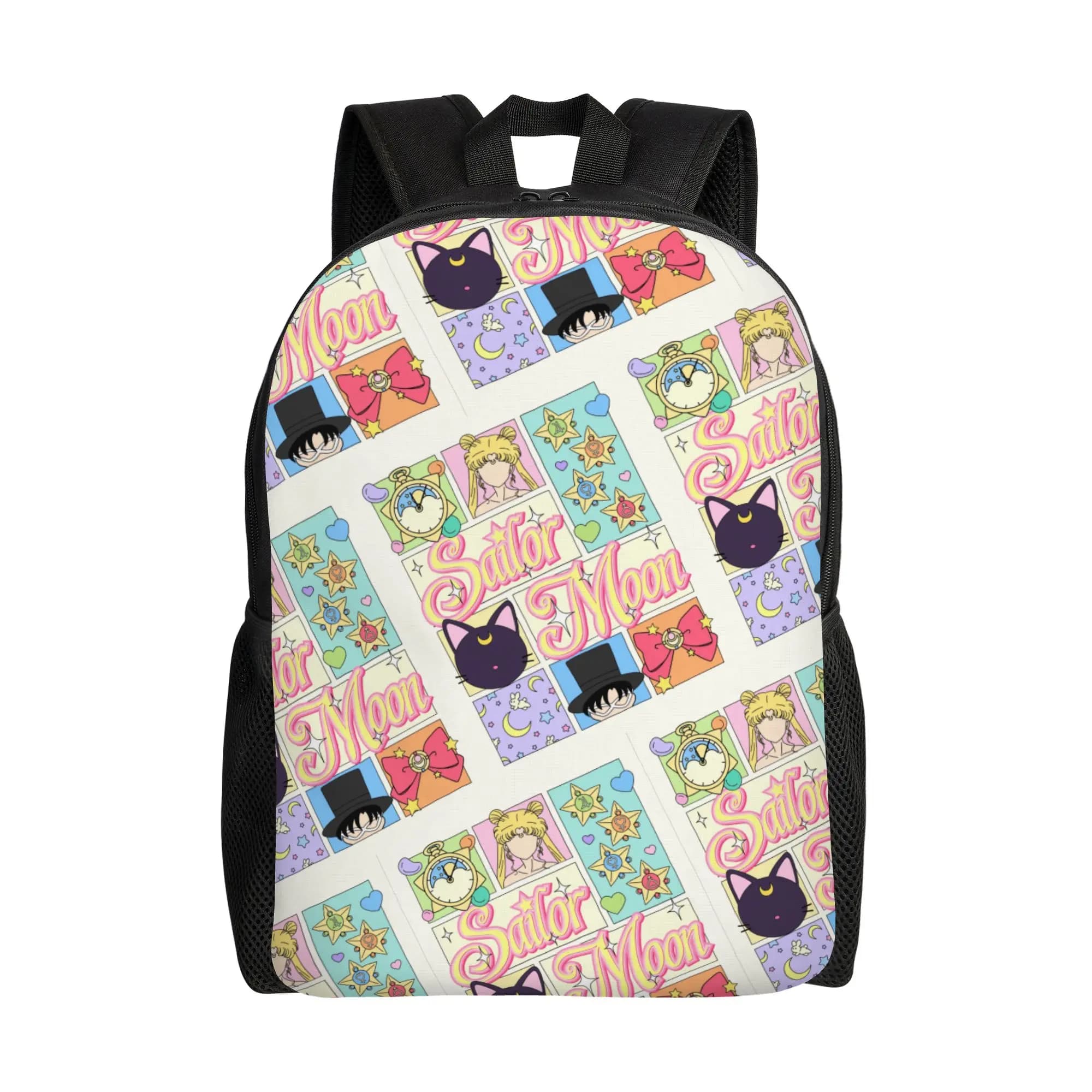 Custom 3D Printing Sailors Moons Cute Backpack for Boys Girls College School Travel Bags Men Women Bookbag Fits 15 Inch Laptop