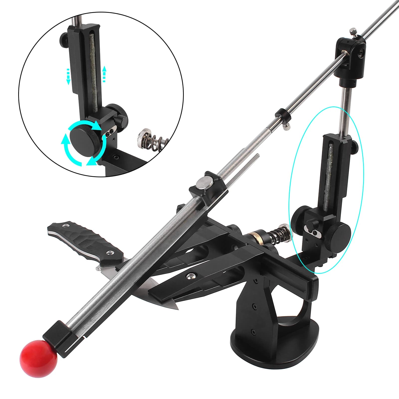 1Set TooHR5 Kit per affilare professionale, affilare i coltelli, per cucina, pieghevole, dispositivo per affilare il corpo in lega di alluminio multiutensile