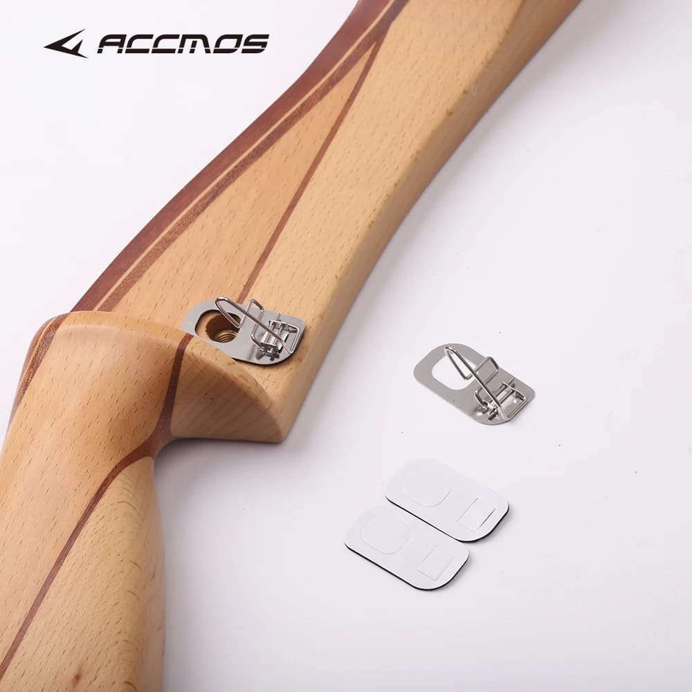 Supporto per Arco Ricurvo Magnetico a Doppio Perno in Acciaio Inossidabile con Tensione a Molla Micro-Click per Caccia e Tiro con l'Arco