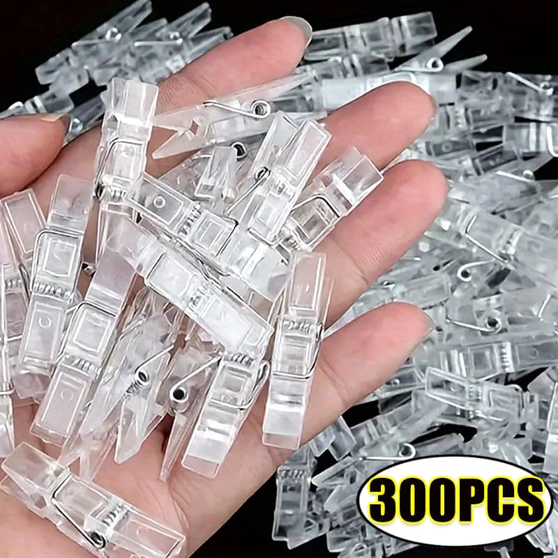 Mini clip trasparenti all'ingrosso per la decorazione leggera da parete per foto appese mollette in acrilico trasparente mollette per bucato decorazioni per la casa fai da te