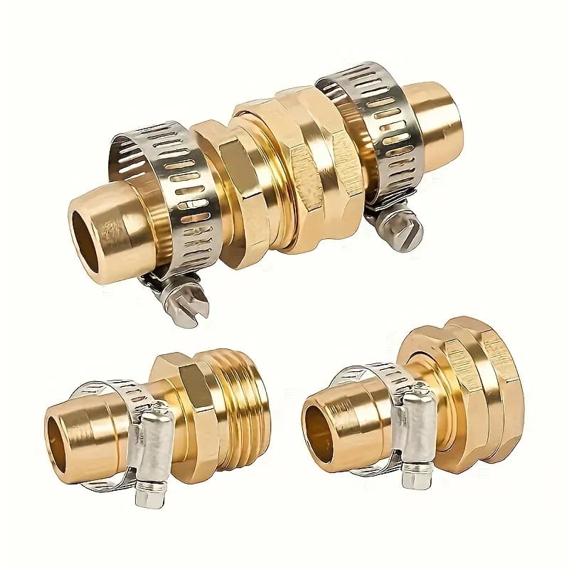 1 paio di connettori per riparazione tubi da giardino con morsetti adatti per raccordi per tubi da giardino da 3/4 e 5/8 pollici