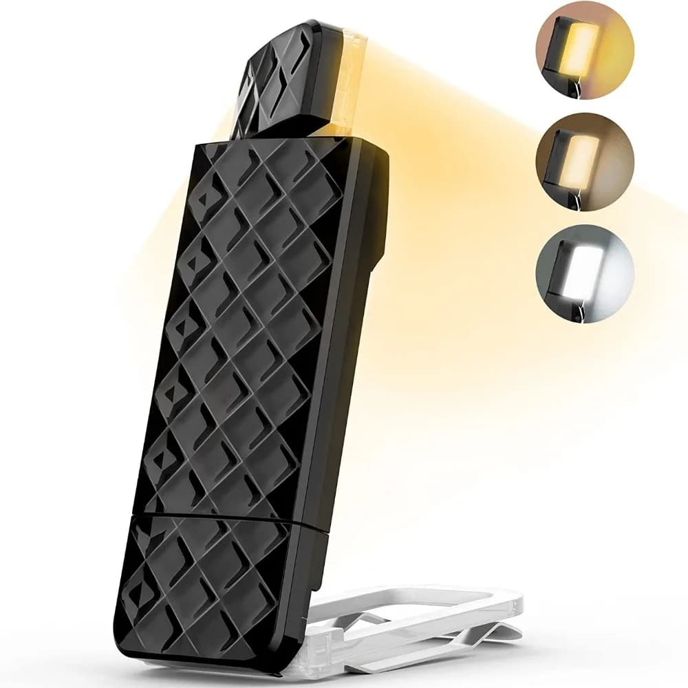 LED book lamp with clip, eye protection rechargeable, mini LED book lamp, table light with 5 colors clip